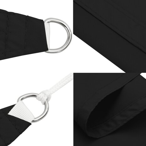 Zonnezeil 2x2x2 m 100% polyester oxford zwart 6