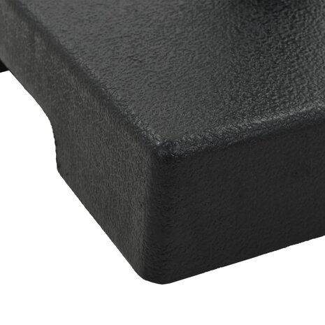 Parasolvoet vierkant 8 kg polyresin zwart 4