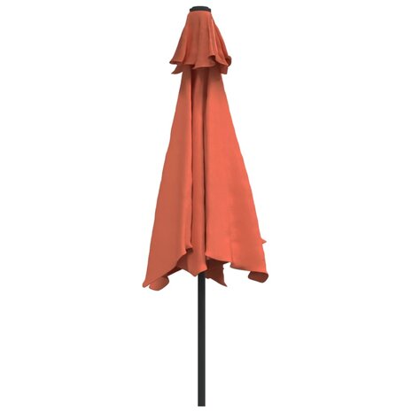 Parasol met metalen paal 300 cm terracottakleurig 4
