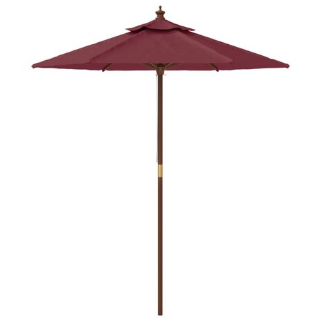 Parasol met houten paal 196x231 cm bordeauxrood 4