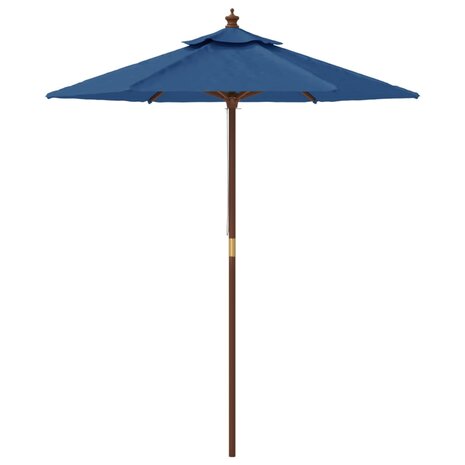 Parasol met houten paal 196x231 cm azuurblauw 4