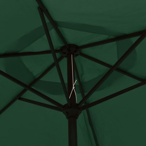 Parasol met stalen paal 3 m groen 5