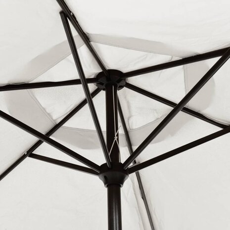 Parasol met stalen paal 3 m zandwit 5