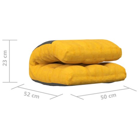 Vloerstoel inklapbaar stof mosterdgeel 9