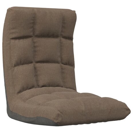 Vloerstoel inklapbaar stof taupe 2