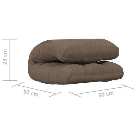 Vloerstoel inklapbaar stof taupe 9