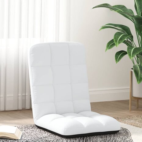 Vloerstoel inklapbaar 71x51x62 cm stof wit 1