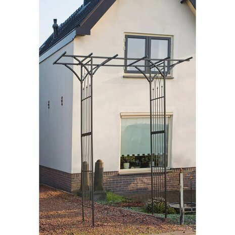 Nature Tuinboog 114x66x232 cm metaal zwart 2