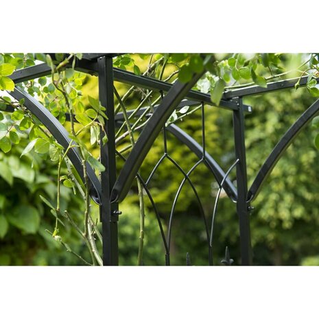 Nature Tuinboog 114x66x232 cm metaal zwart 9