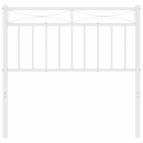Hoofdbord 90 cm metaal wit 3