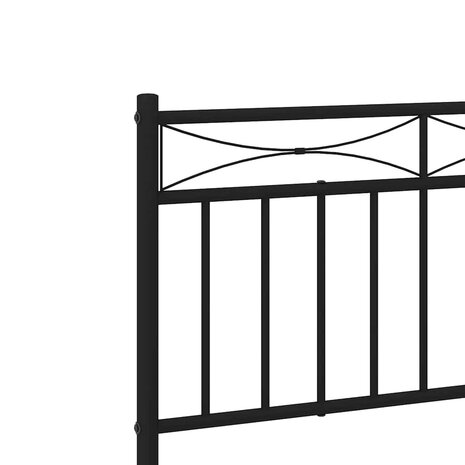 Bedframe met hoofdbord metaal zwart 100x190 cm 9