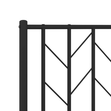 Bedframe met hoofdbord metaal zwart 100x200 cm 9