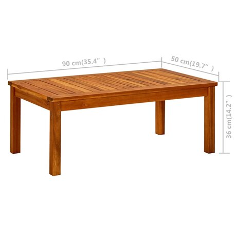 Tuintafel 90x50x36 cm massief acaciahout 7