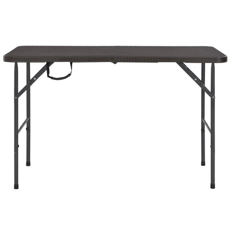 Tuintafel inklapbaar rattan look 120x60x74 cm HDPE bruin 2