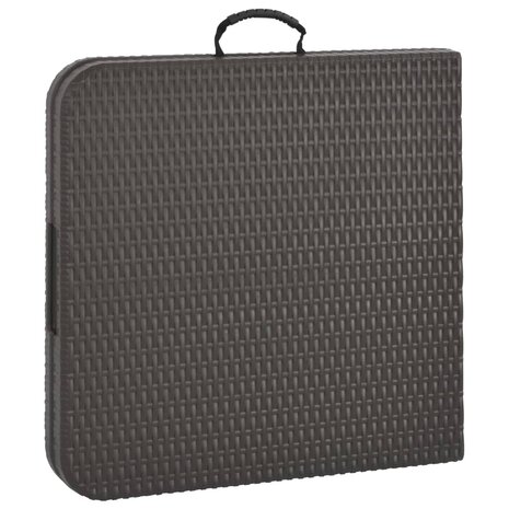Tuintafel inklapbaar rattan look 120x60x74 cm HDPE bruin 5