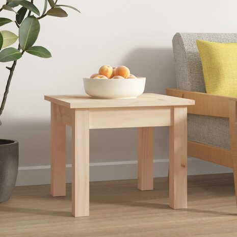Salontafel 35x35x30 cm massief grenenhout 1