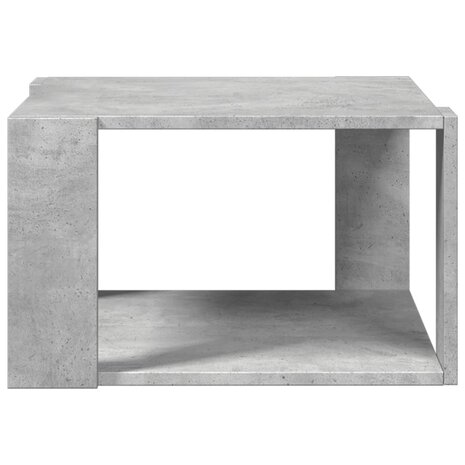 Salontafel 51,5x51,5x30 cm bewerkt hout betongrijs 4