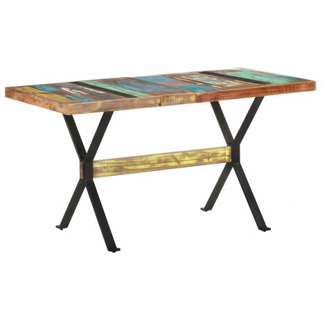 Eettafel 140x70x76 cm massief gerecycled hout 1