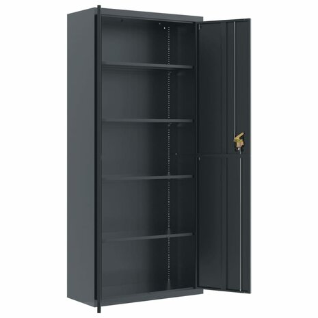 Archiefkast 90x40x240 cm staal antracietkleurig 9