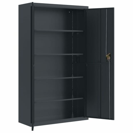 Archiefkast 105x40x180 cm staal antracietkleurig 4