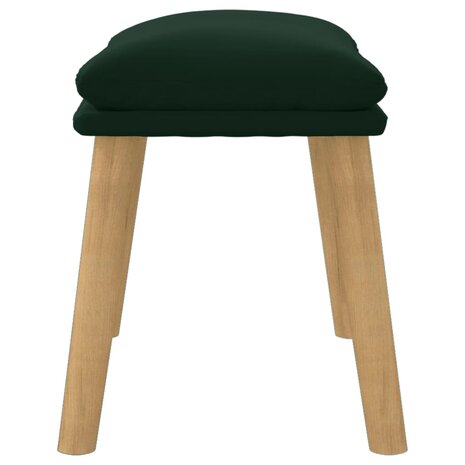 Voetenbank 45x29,5x35 cm fluweel donkergroen 4