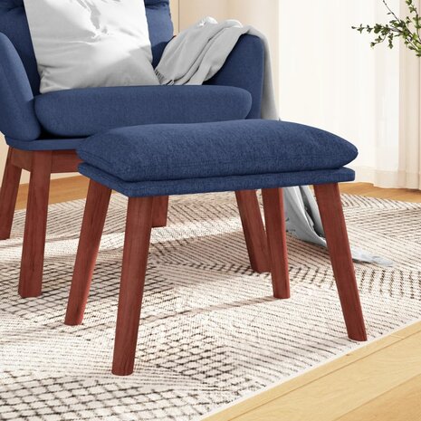 Voetenbank 45x29,5x35 cm stof blauw 1
