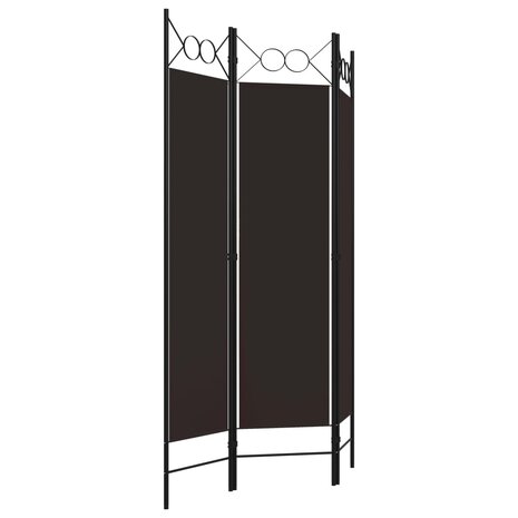 Kamerscherm met 3 panelen 120x180 cm bruin 3