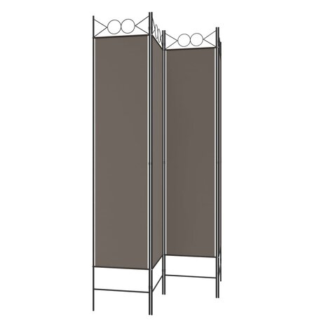 Kamerscherm met 4 panelen 160x200 cm stof antracietkleurig 4