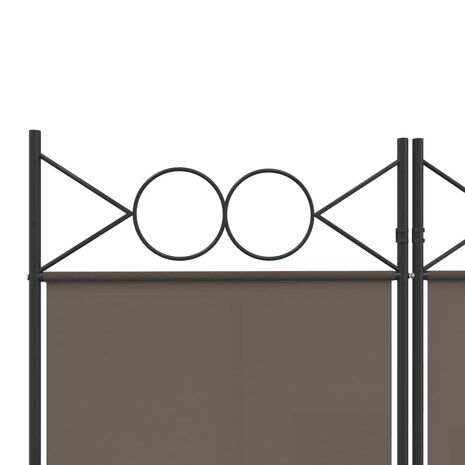 Kamerscherm met 4 panelen 160x200 cm stof antracietkleurig 7