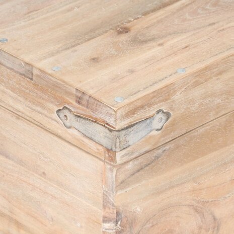 Opbergkist 40x40x40 cm massief acaciahout 6