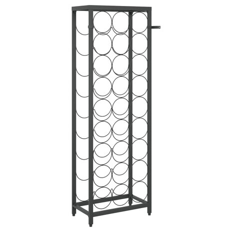 Wijnrek voor 27 flessen 34x18x100 cm smeedijzer zwart 5