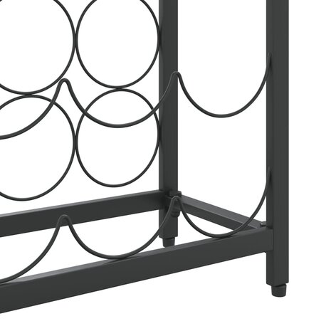 Wijnrek voor 27 flessen 34x18x100 cm smeedijzer zwart 6