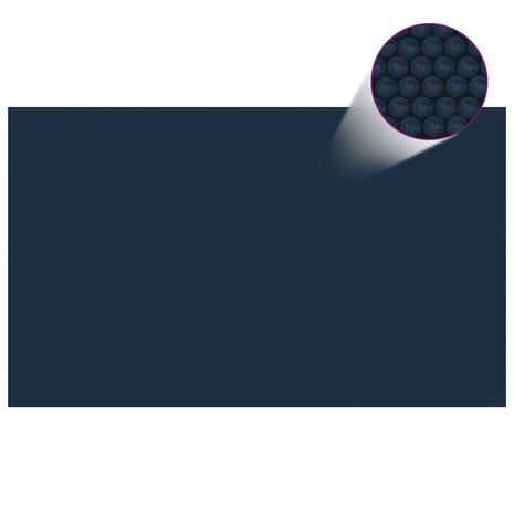 Zwembadfolie solar drijvend 1000x600 cm PE zwart en blauw 2