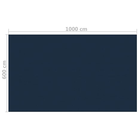 Zwembadfolie solar drijvend 1000x600 cm PE zwart en blauw 5