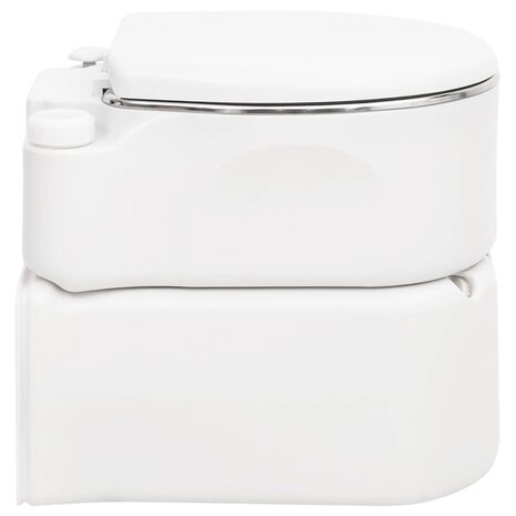 Campingtoilet geïntegreerd 24+17 L HDPE en staal wit       4