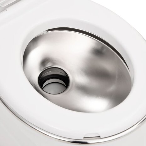 Campingtoilet geïntegreerd 24+17 L HDPE en staal wit       9
