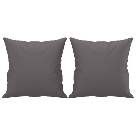 Tweezitsbank met sierkussens 120 cm kunstleer grijs 5