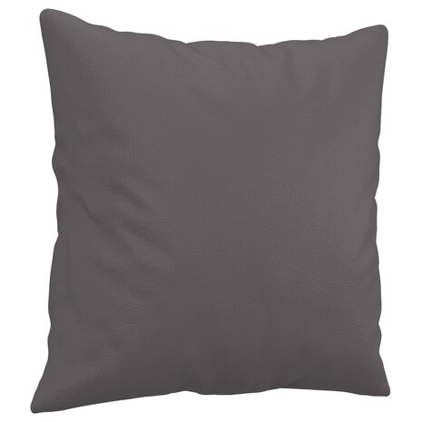 2-delige Loungeset met kussens kunstleer grijs 5