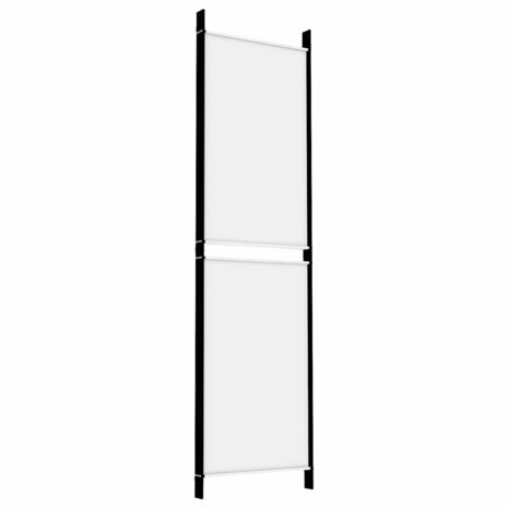 Kamerscherm met 4 panelen 200x180 cm stof wit 6