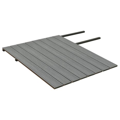 Terrasplanken met accessoires 16 m² 2,2 m HKC bruin en grijs 4