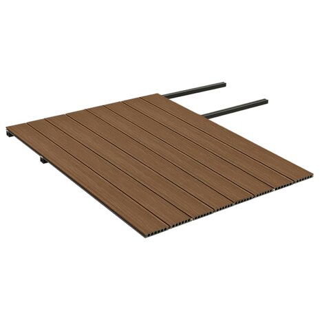Terrasplanken met accessoires 16 m² 2,2 m HKC bruin en grijs 5