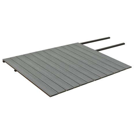 Terrasplanken met accessoires 30 m² 4 m HKC bruin en grijs 5