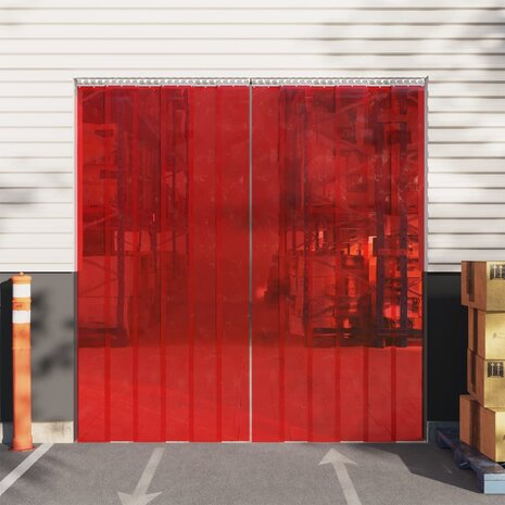 Deurgordijn 200x1,6 mm 10 m PVC rood 1