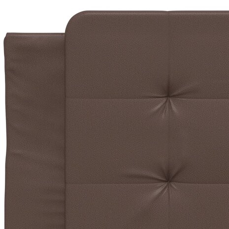 Bed met matras kunstleer bruin 80x200 cm 7