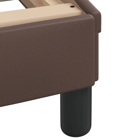 Bed met matras kunstleer bruin 80x200 cm 8