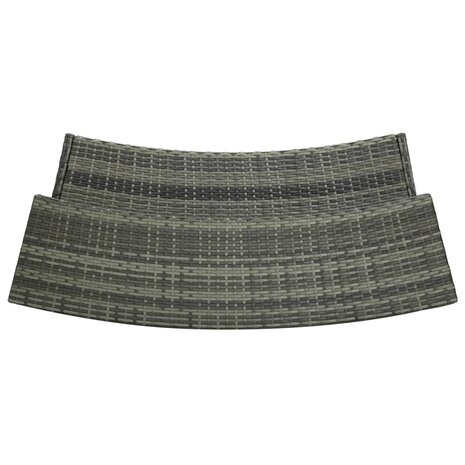 4-delige Tuinbarset met kussens grijs 7