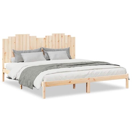 Bedframe extra lang zonder matras massief hout 180x220 cm 2