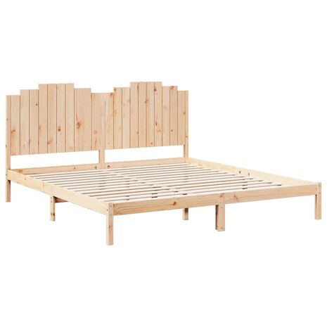 Bedframe extra lang zonder matras massief hout 180x220 cm 3