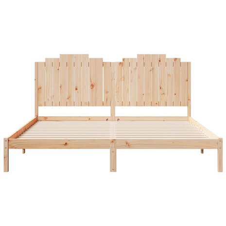 Bedframe extra lang zonder matras massief hout 180x220 cm 4
