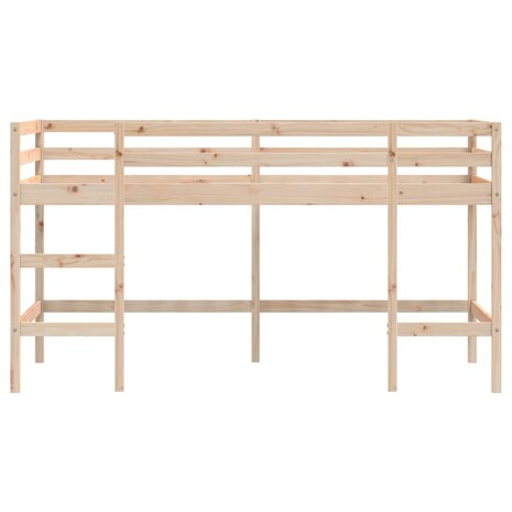 Kinderhoogslaper met ladder 80x200 cm massief grenenhout 5